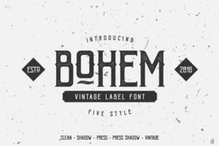 Bohem Typeface Family: A Vintage-Inspired Font Collection for Authentic Design