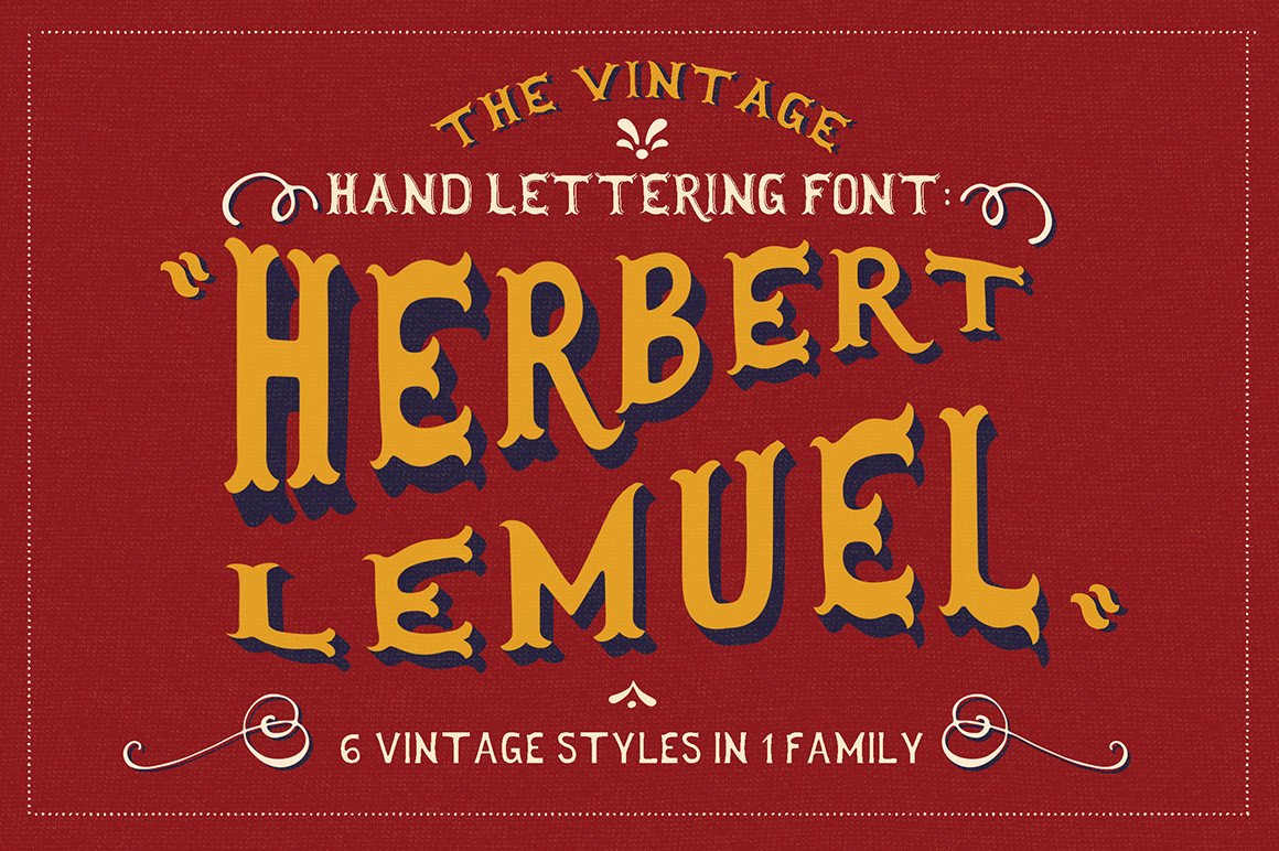 Herbert Lemuel: A Vintage Font Family Built for Flexibility and Retro Character