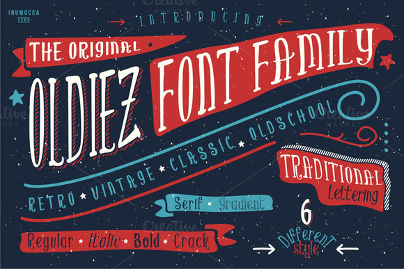 Oldiez Font Family: A Handmade Retro Typeface for Modern Design Needs