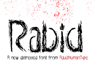 Rabid Font: A Messy, Distressed Display Typeface with Bite