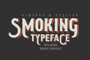 Smoking Typeface: A Vintage Western Font with Character