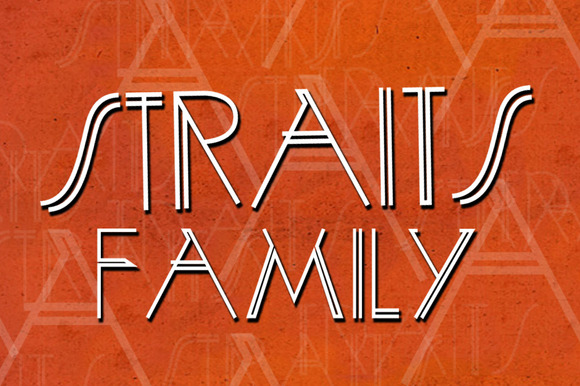 Straits Family: A Playful Art Deco Font for Modern Creatives