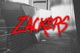 Zackers: A Brush Display Font with Grit and Style